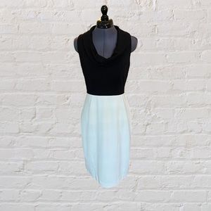 WHBM Black and Ivory Ponte Dress